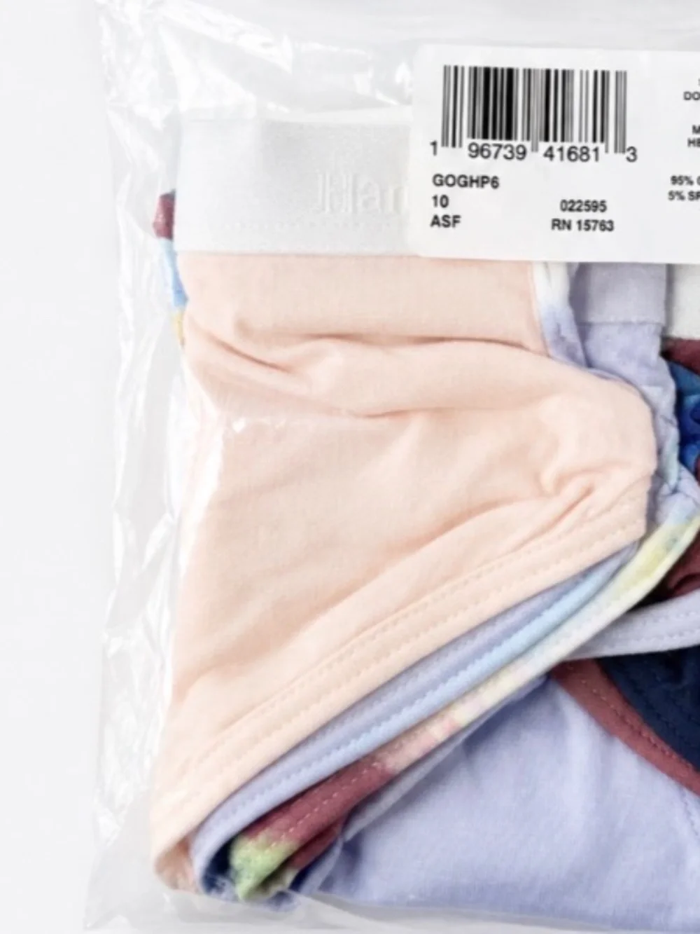 Hanes Originals Girls Underwear 6-Pack Size 10 NIP